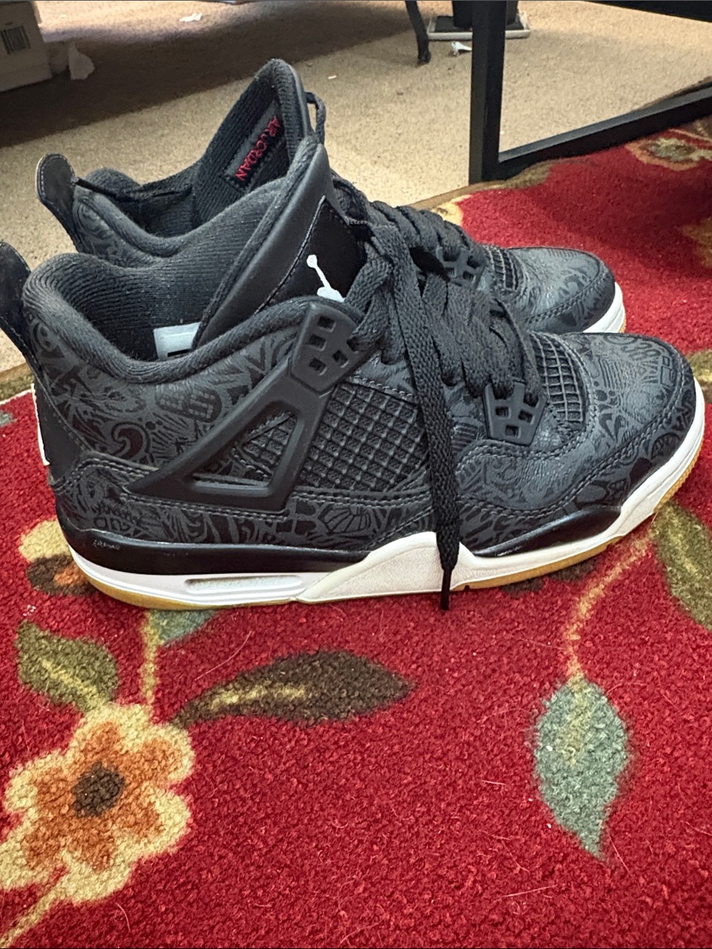 Nike Black Laser-Textured boys Sneakers